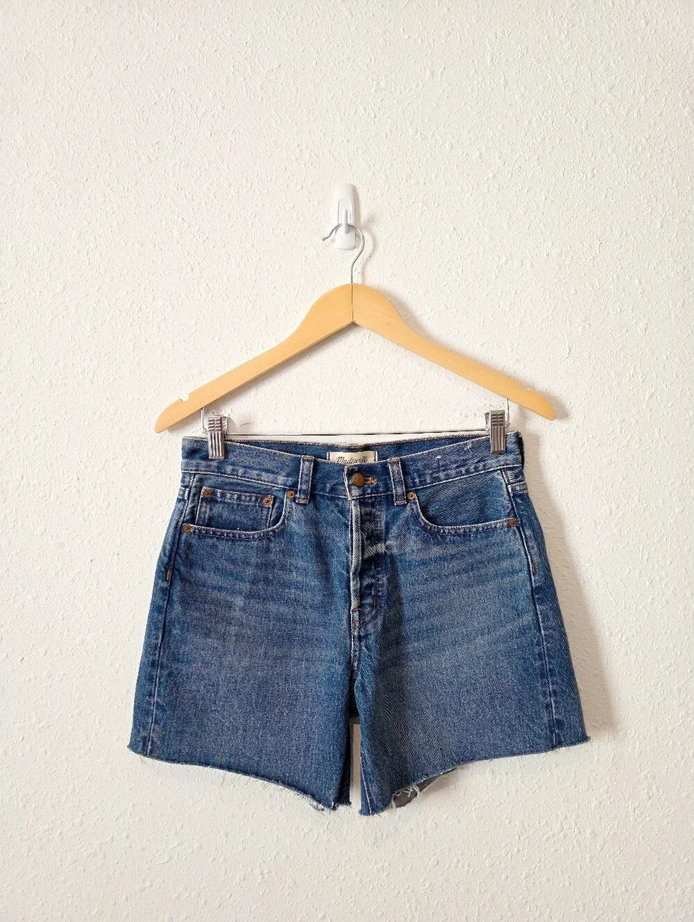 Madewell The Brynn Long Relaxed Denim Short 24